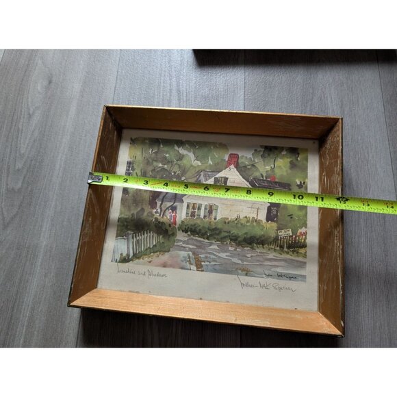 "Sunshine And Shadows" Framed Print By William Wetmore Story 10"x12" Rustic Gold - Picture 6 of 7